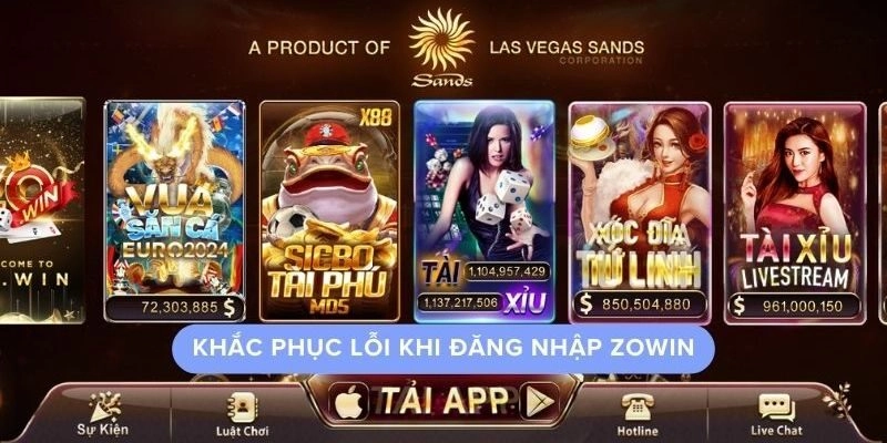 Đăng nhập Zowin Đăng nhập Zowin